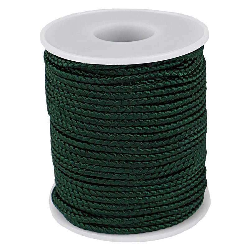 McFanBe Nylon Twine String Cord Thread for Beading Bracelets Jewelry Making DIY Crafts (2mm-95feet, Dark Green) - Image 1